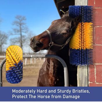 Horse Pony Wall Mount Scratching Brush, Scratching Brush, Hoganess, Tack Room & Stable Supplies, Shetland 