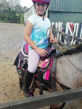 Pink suede and leather western saddle