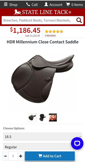 18.5" HDR Millennium Close Contact Saddle, Henri De Rivel Millennium Close Contact, Amanda Harrison, Für Pferde, Newark, Abbildung 10