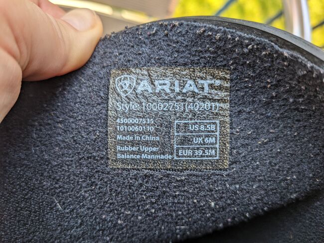 Ariat Gummistiefel schwarz mit Sporenhalter Größe 39,5, Ariat , Bea, Reitschuhe & Stallschuhe, Wien, Favoriten, Abbildung 7