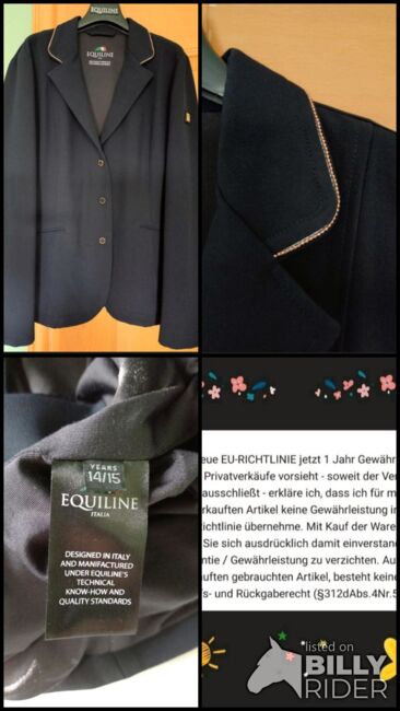 ⭐️Equiline/NEUES navy Turnierjacket in Größe 14/15 y⭐️, Equiline , Familie Rose, Show Apparel, Wrestedt, Image 11