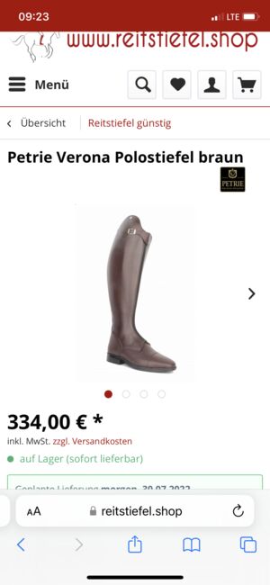 Reitstiefel Petrie Verona NEU Größe 40; 47/35, Petrie Verona, Steffi, Reitstiefel, Uttenreuth