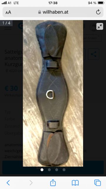 Sattelgurt Leder, anatomisch, 55 cm, braun Kurzgurt Signum, P.L., Sattelgurte, Linz