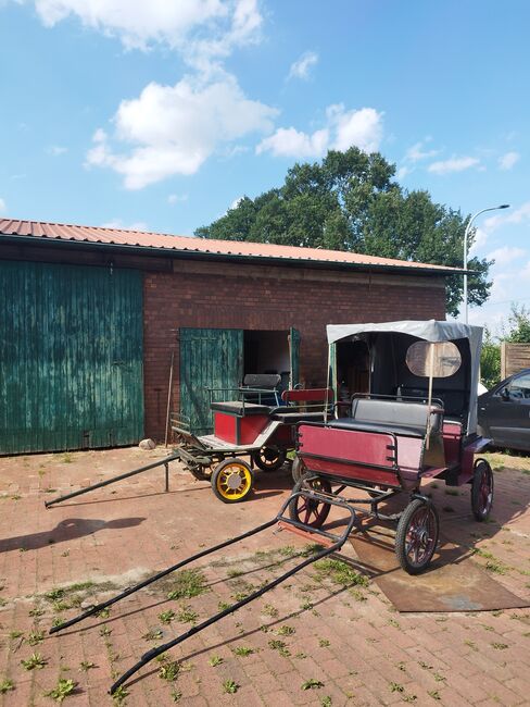 sofort fahrbereite Kutsche mit Dach zu verkaufen (Shettlander/Pony), Familie, Kutschen, Rahden