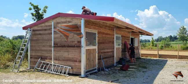 Stallbau - Pferdestall bauen, Außenbox, Pferdebox, Offenstall kaufen und Paddockbox bauen,, AUSSENBOXEN PFERDESTALL, AUSSENBOXEN, Paddock-, Boxen- & Stallmatten, Wałcz, Abbildung 19