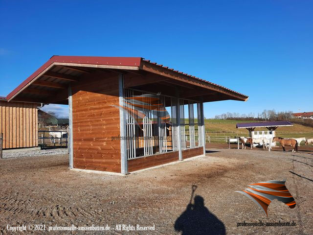 Stallbau - Pferdestall bauen, Außenbox, Pferdebox, Offenstall kaufen und Paddockbox bauen,, AUSSENBOXEN PFERDESTALL, AUSSENBOXEN, Paddock-, Boxen- & Stallmatten, Wałcz, Abbildung 3