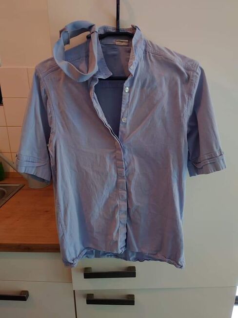 Turnierbluse hellblau mit Kragen M 38, K. Werner, Show Apparel, Westerwalsede