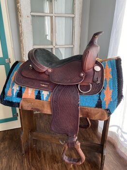 14.5” Timber Ridge Western Saddle w/ Aztec Basketweave Leather Tooling, Timber Ridge Saddlery, Kara, Siodło westernowe , Foley