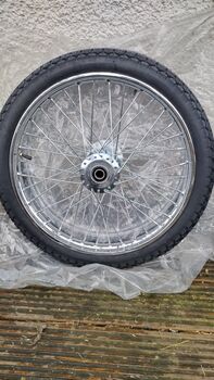 16" wire spoked pneumatic cart wheels N/A N/A