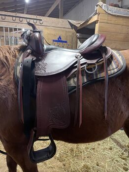 16” Western Cloverleaf Saddle Company Saddle, Cloverleaf Saddle Company, Amber Bray, Siodło westernowe , Mcadoo