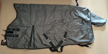 1680D Highneck Winter 155 165 Regendecke 100g silber grau 5000mm, BTS Bywater International Clothing 1680D Highneck Thermodecke mit 100g, Reitartikelbörse (Reitartikelbörse - Onlineshop für Wanderreiter), Horse Blankets, Sheets & Coolers, Grevenbroich