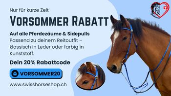 20 % Rabatt auf Pferdezäume und Sidpepulls bis 31.5.26