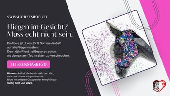20 % Rabatt auf alle Fliegenmaske mit Code FLIEGENMASKE20 bis 26.7.26, Buggez, Maya (Swisshorseshop), Ochrona koni przed owadami , Frauenfeld