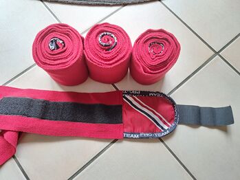 4 rote Fleecebandagen, Andrea Schröteler, Bandagen & Unterlagen, Lingen