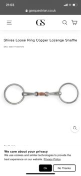 5.5” loose ring double jointed snaffle, Candy Mercer, Horse Bits, Gillingham