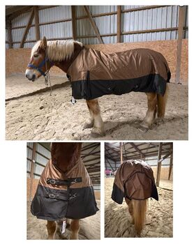 600D KALTBLUT Regendecke 185cm Outdoordecke m. Fleece braun beige 3000mm BTS Bywater International Clothing Kaltblut Regendecke mit Fleece