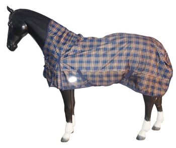 98,50€% REDUZIERT 600D HighNeck Regendecke m Fleece Blau Karo 125 135 145 155 cm, EquiTack Regendecke mit Fleece, Reitartikelbörse (Reitartikelbörse - Onlineshop für Wanderreiter), Pferdedecken, Grevenbroich