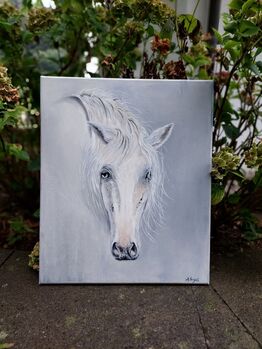 Pferd Silber gemalt von mir