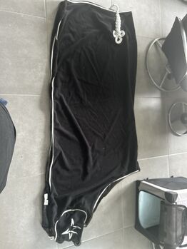 Abschwitzdecke Fleece schwarz 155cm mit Brustschnallen, Lisa, Pferdedecken, Frickenhausen