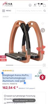 Acavallo Arena Acavallo AluPro Sicherheitssteigbügel Aluminium rosé gold Acavallo Alu pro 