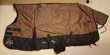 AKTION% je 39€ RidersKing RL 165 Regendecke Highneck 600D Polarfleece braun beig, Riders King 600D Highneck Regendecke mit Polarfleece, Reitartikelbörse (Reitartikelbörse - Onlineshop für Wanderreiter), Horse Blankets, Sheets & Coolers, Grevenbroich
