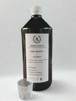 Przeciwalergiczny olej ziołowy dla koni Herbal EQUUS DEEP BREATH & ALLERGY Herbal EQUUS DEEP BREATH & ALLERGY