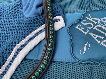 Ascot stirnriemen tealblue wie eskadron, Ascot  Ascot stirnriemen , Pferde Krams , Browbands, Greiz