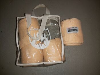Bandagen 4er set beige fleece, loesdau 4er set, Katrin , Horse Bandages & Wraps, Tornesch 