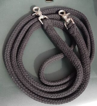 Baumwollzügel / Zügel aus Baumwolle, 300cm, geschlossen, schwarz, AJ, Sonstiges, Norderstedt