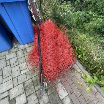 Weidezaun Pferdenetz „Euronetz“ – 3x50m (insgesamt 150m), 145cm hoch – mit extra Pfählen Euronetz  Euronetz Pferdenetz, 25–50 m, bis 170 cm