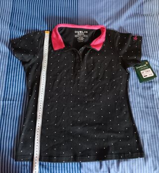 Black Dublin Polo Shirt. Size 10/Small. Dublin