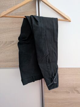 Schwarze Ganzlederbesatz Reithose 4 Riders