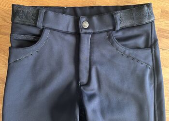 Schwarze Reithose mit Strass in Gr. 164 von QHP, QHP, Julia, Children's Breeches & Jodhpurs, Friedrichsdorf