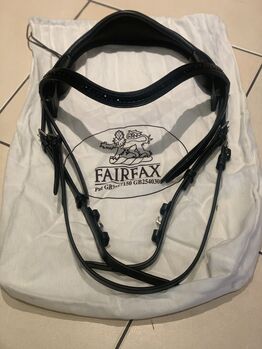 Black Snaffle Cavesson Bridle with Black Crystal Browband, Fairfax, Sara, Bridles & Headstalls, Great Missenden 