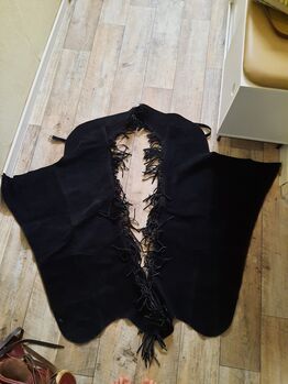 Schwarze Wildlederchaps mit Fransen, Jenny Mokosch, Half Chaps, Dinslaken