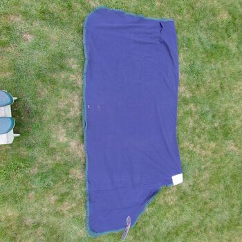 Blaue Abschwitzdecke Größe 155cm mit Widerristpolster
