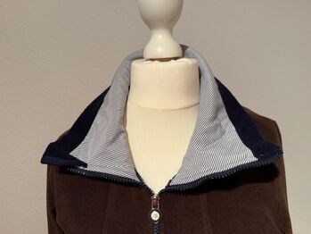 Fleecejacke von SPOOKS Gr. M Dunkelbraun mit Blau abgesetzt - TOP! Spooks