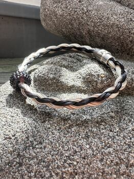 Armband aus Schweifhaar, Selfmade Rundgeflochten, Steffi, Biżuteria jeździecka, Elche/Elx