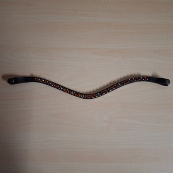 Stirnriemen WB Braun Grau, Hufbotique, ADN, Browbands, Duisburg