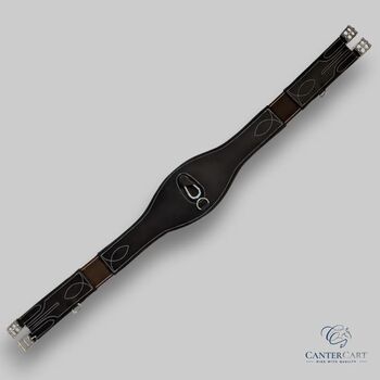 Brown Neoprene Long Girth with Elastic CanterCart Canter Cart