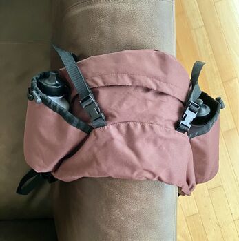 Braune Satteltasche Kunststoff