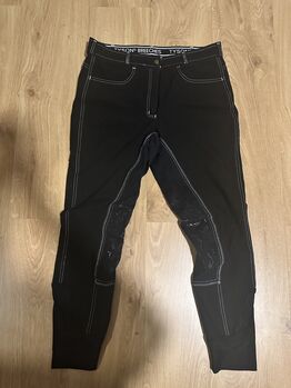 Reithose Tysons Breeches schwarz mit Glitzer Gr. 44, Tysons Breeches, Nathalie Krause, Bryczesy, Hohnhorst bei Wunstorf