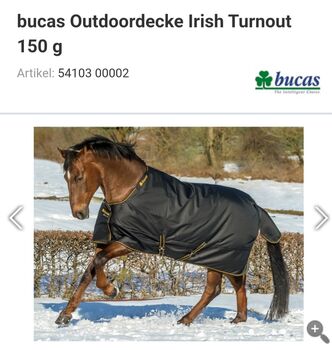 Bucas Regendecke irish tourn out, 1,35m, 150g neuwertig, Bucas Irish tourn out , Janine , Pferdedecken, Nachrodt 