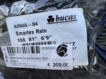 Bucas Smartex Rain 155 NEU Schwarz Übergangsdecke Bucas Smartex Rain