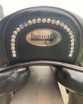 Butterfly Dressursattel Uta Gräf, 17 Zoll mit Swarowski Steinen, Butterfly  Uta Gräf , Jacqueline , Dressage Saddle, Waldbröl 