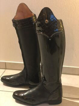 Celeris Dressurstiefel Schwarz Braun Lack 41,5 H46 W37,5 !neu!, Celeris Reiten&Leder, Charly, Riding Boots, Spelle