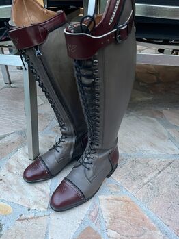 Celeris Reitstiefel Anthrazit-Weinrot, Celeris, Nadine , Riding Boots, Zwölfaxing