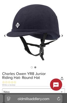 Charles Owen YR8 Junior Riding Hat 53 navy, Charles Owen YR8 Junior, Aiti, Riding Helmets, Nimbin