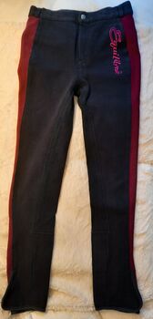 Kinder-Reithose Equilibre, Vollbesatz, Gr. 164, schwarz-brombeer, Equilibre , Kim Hergenröder , Children's Breeches & Jodhpurs, Flensburg