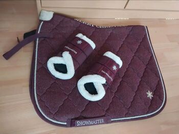 Weihnachts - Set Lila Glitzer Neu 5tlg.